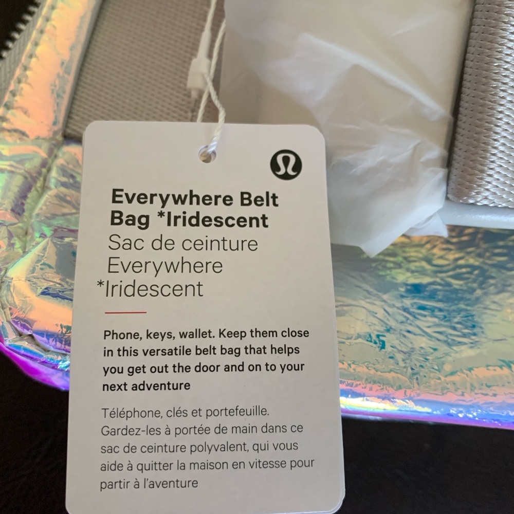 lululemon athletica Iridescent Holographic Crossbody Pouch - Pink/Blue/Purple - Picture 5 of 10